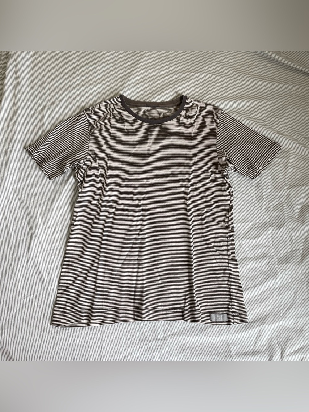 Margaret Howell brown and white striped t-shirt